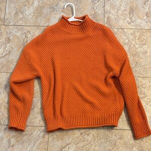 Cozy Orange Knit Sweater